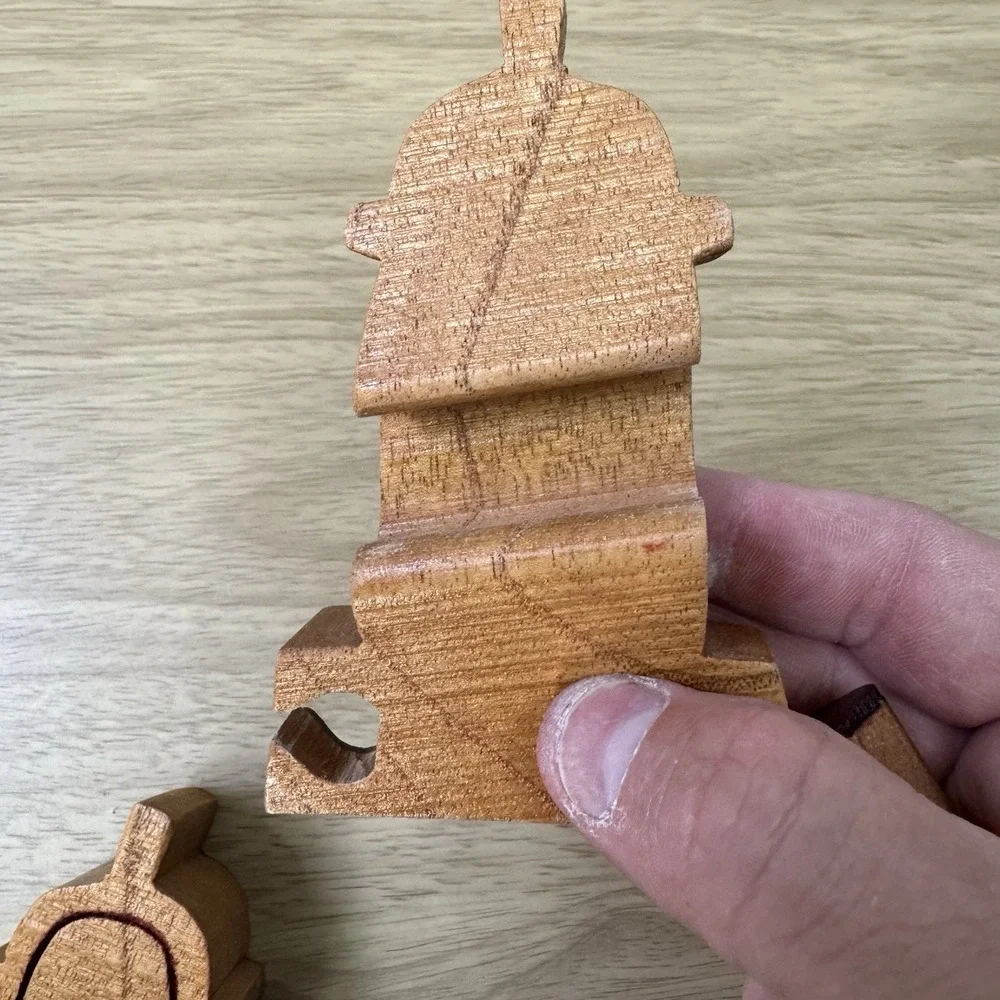 Handcrafted Wooden Lighthouse Shape Secret Jewelry Puzzle Box 4.5
